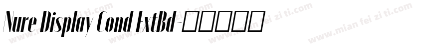 Nure Display Cond ExtBd字体转换